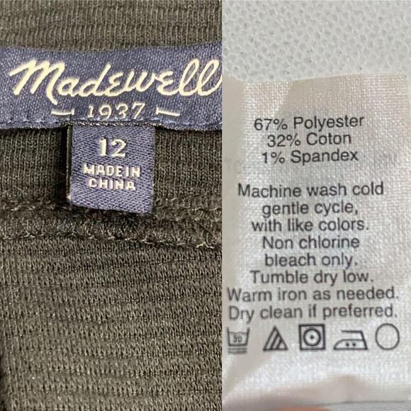 Madewell Y2K Bistro Texture Striped A-Line Pleated Mini Skirt sz 12 Large - Picture 8 of 11